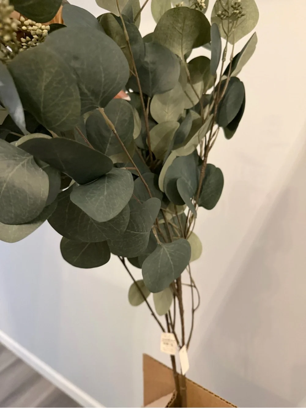 Crate and Barrel Decorative Ivy branch leaves Faux Greenery Home TWO brand new